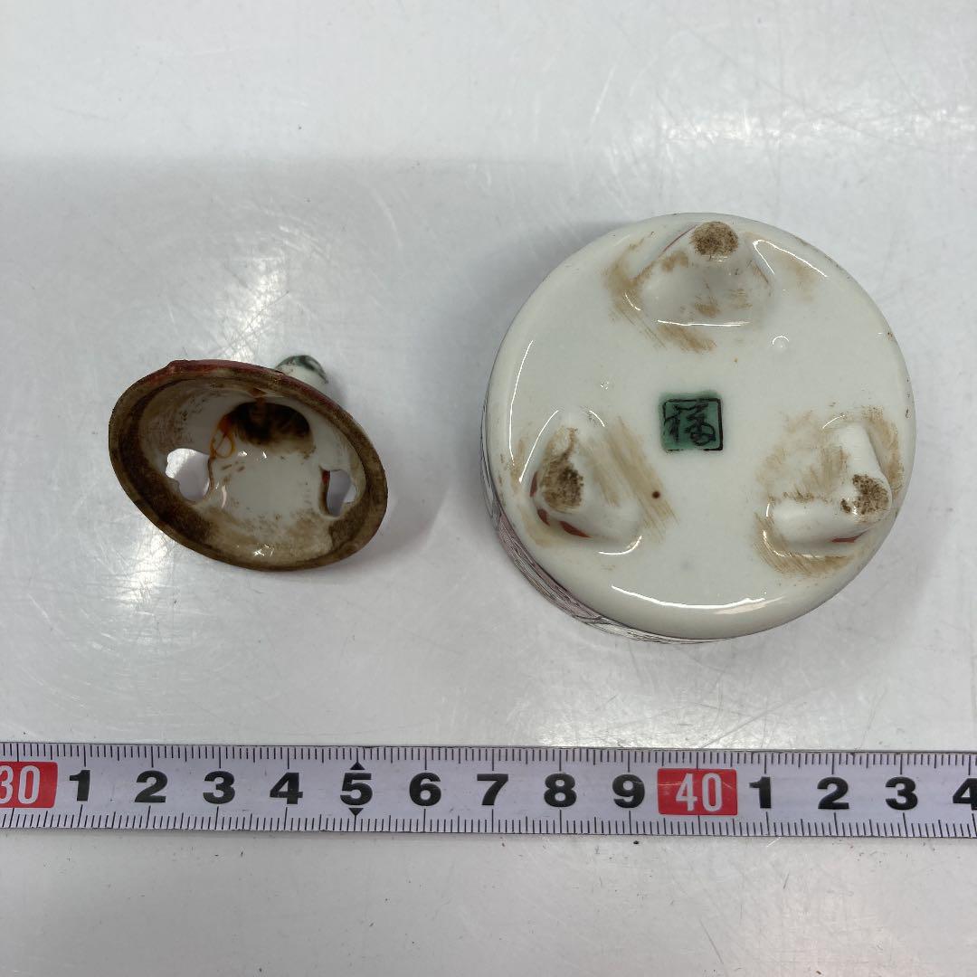 きます◽ 時代 時代木箱付 高さ7cm ち2-0307③タニチ XR0iM-m35953505590 九谷焼 獅子香炉 ◓させて