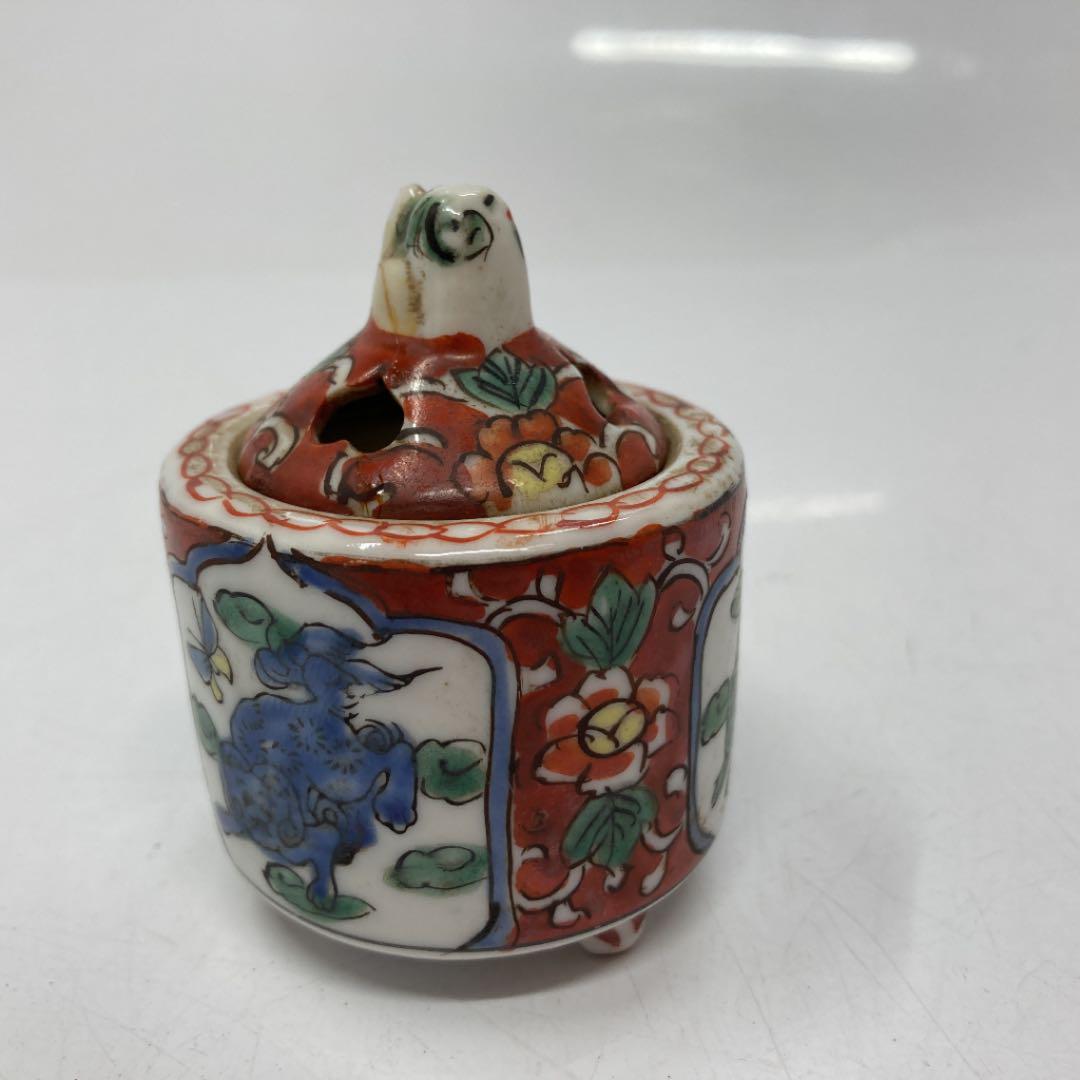 きます◽ 時代 時代木箱付 高さ7cm ち2-0307③タニチ XR0iM-m35953505590 九谷焼 獅子香炉 ◓させて