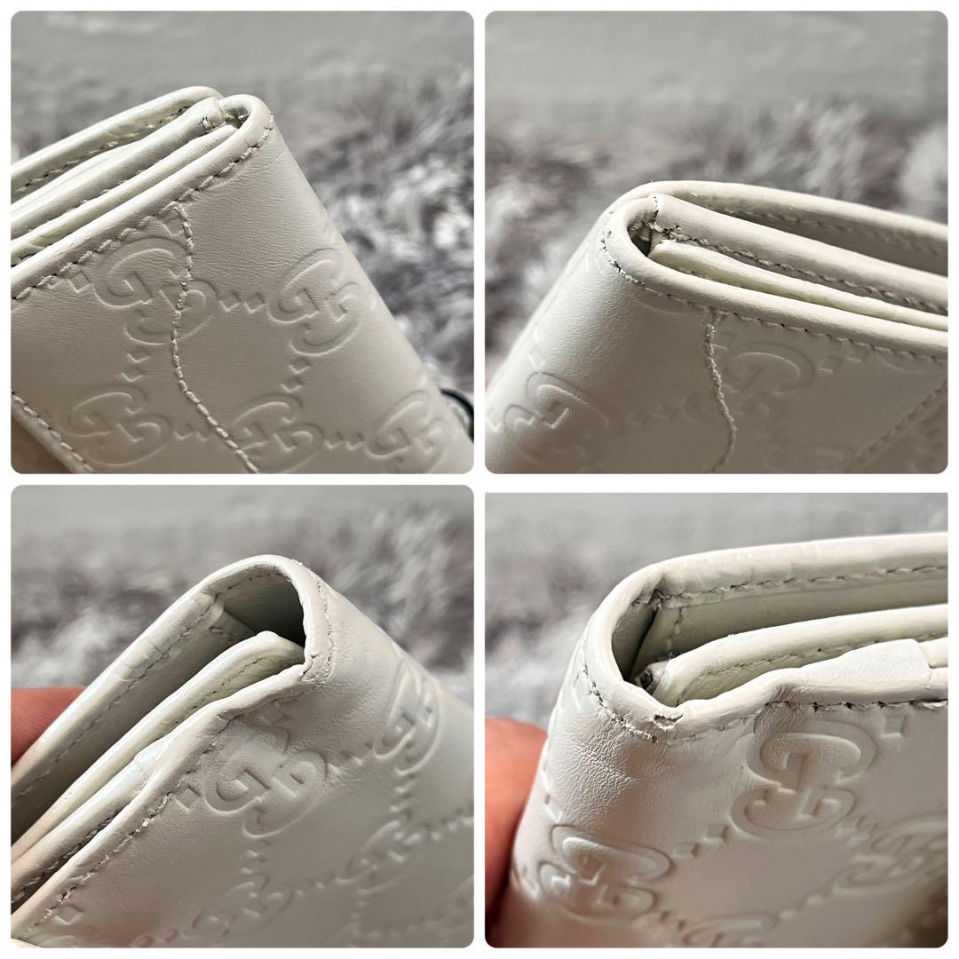 良品✨GUCCI 長財布　ジャッキー　シマ　GG ゴールド金具　ホワイト