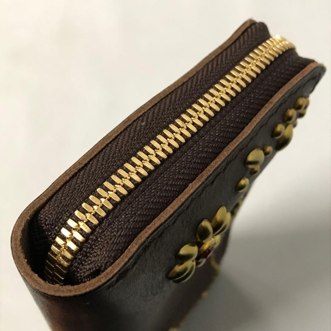 ◯tmt スタッズレザーロングウォレット　財布　高級レザー　M1 ◯tmt スタッズレザーロングウォレット 財布 高級レザー M1