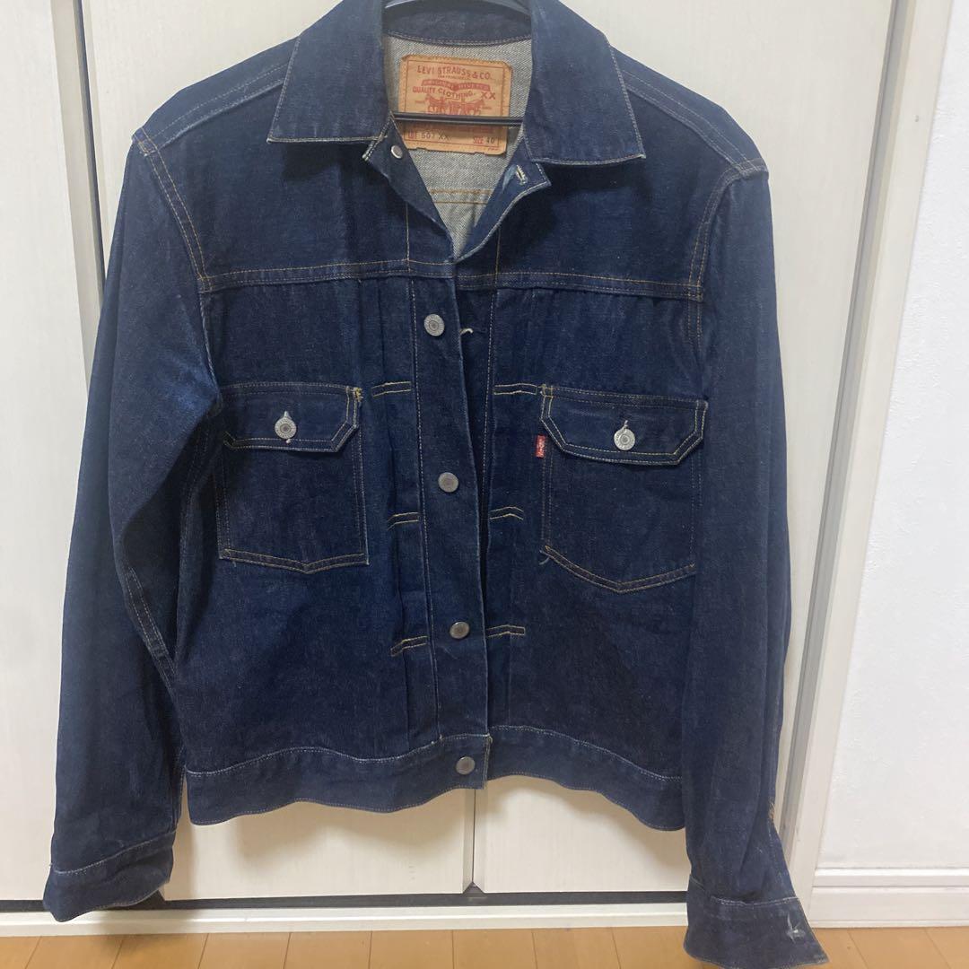 日本産】 リーバイス 507xx 濃紺 アメリカ製 40 size Gジャン/デニム 買い誠実 507xx リーバイス Levi's バレンシア USA製 2nd 44 Gジャン/デニムジャケット