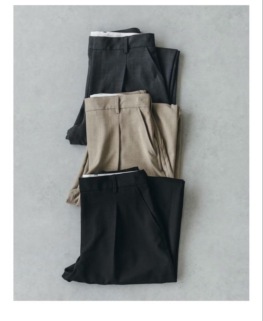 【新品】北欧暮らしの道具店 オンオフ頼れるしわになりにくいストレートパンツ 【新品】北欧暮らしの道具店 オンオフ頼れるしわになりにくいストレートパンツ