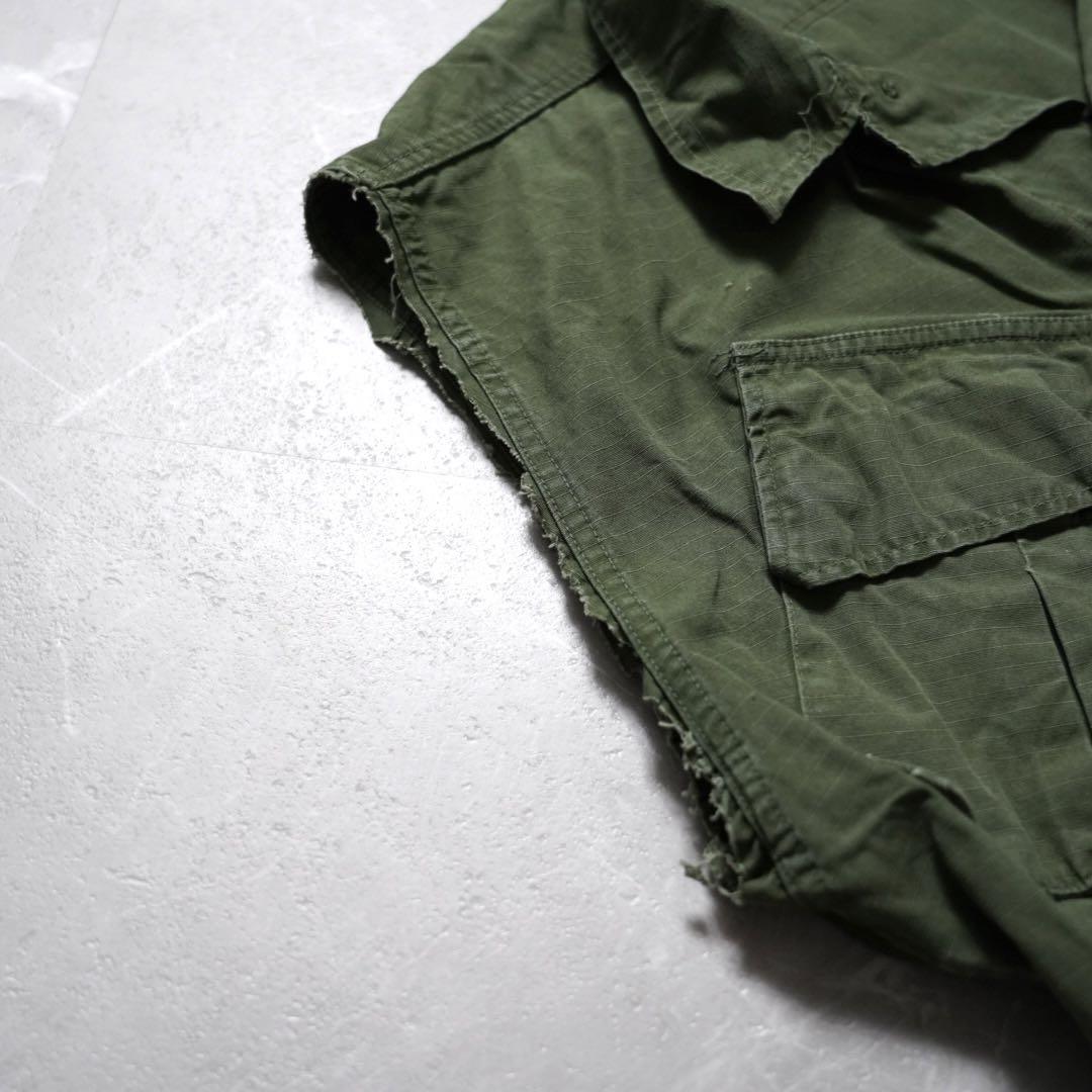 ジャングルファティーグ　60s 実物　カットオフベスト　米軍　ミリタリー