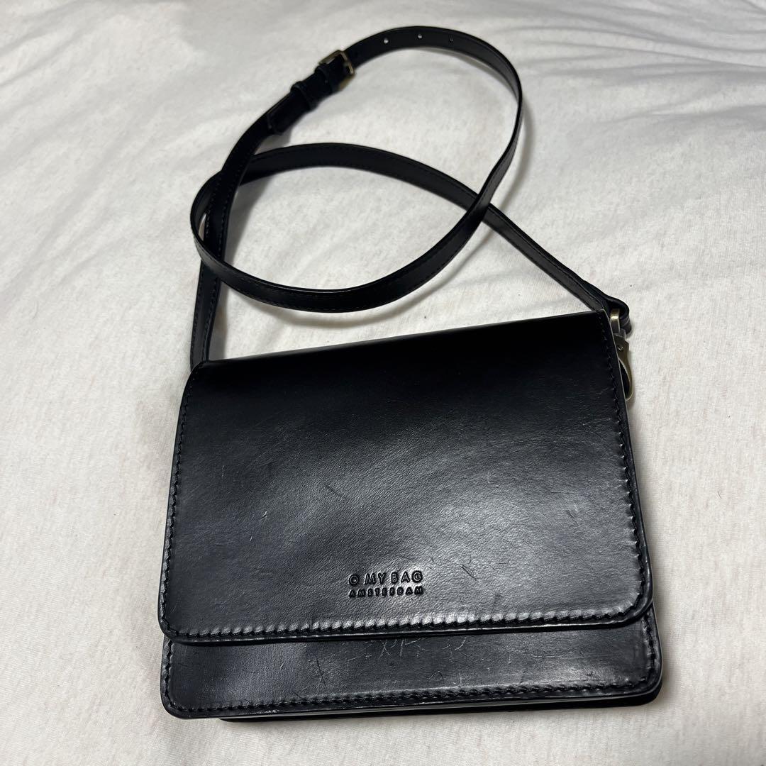 【クオリネストO MY BAG】美品UNISEXオードリーミニ 2ストラップ横幅19cm