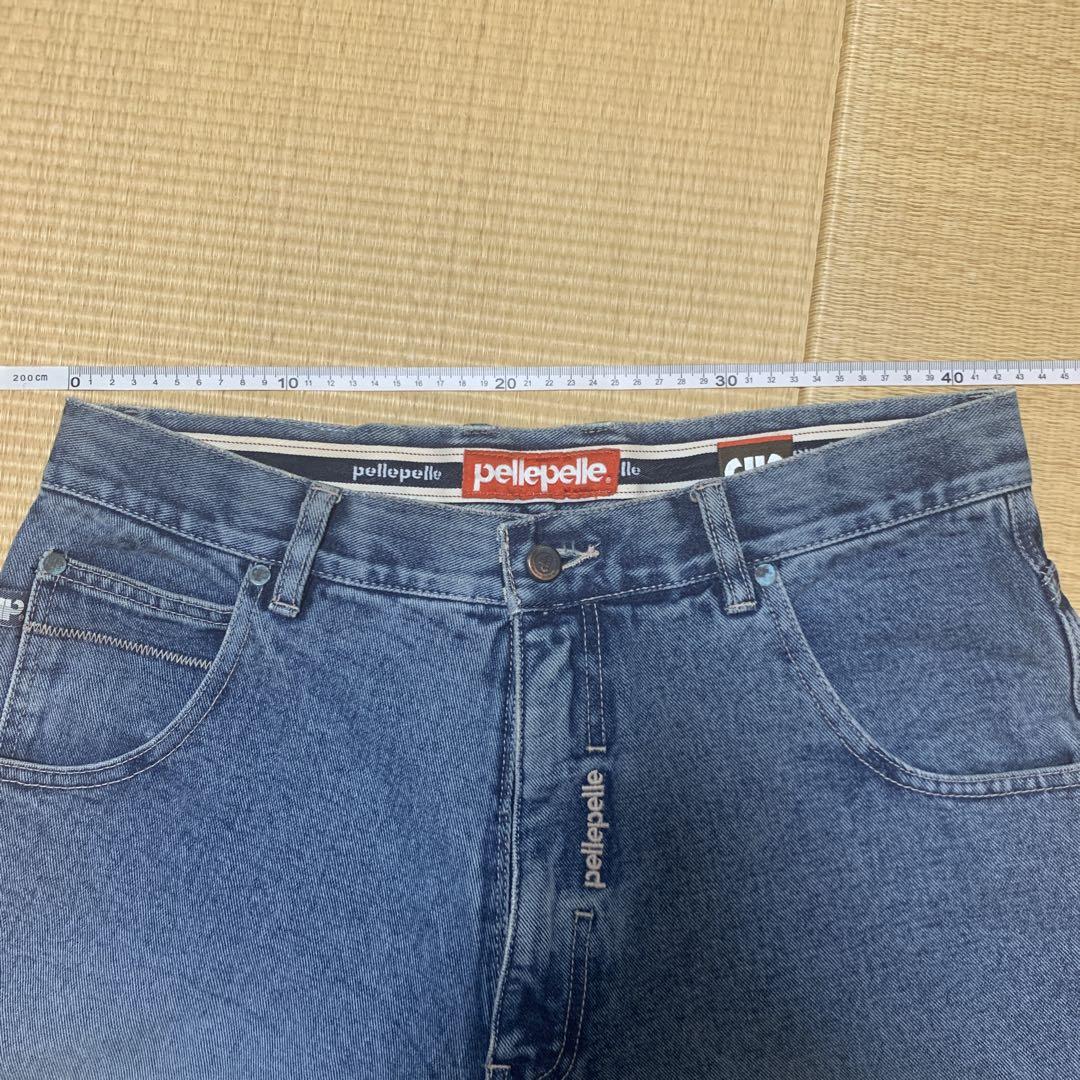 pellepelle ペレペレ　ワイドデニム　バギー　W34