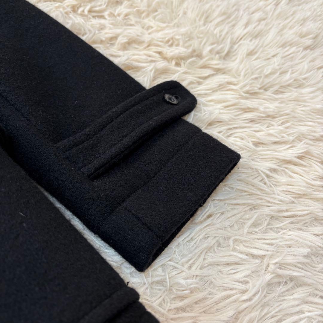 美品◎Magine ウールメルトンダッフルコート フード ブラック 46 M 美品◎Magine ウールメルトンダッフルコート フード ブラック 46 M