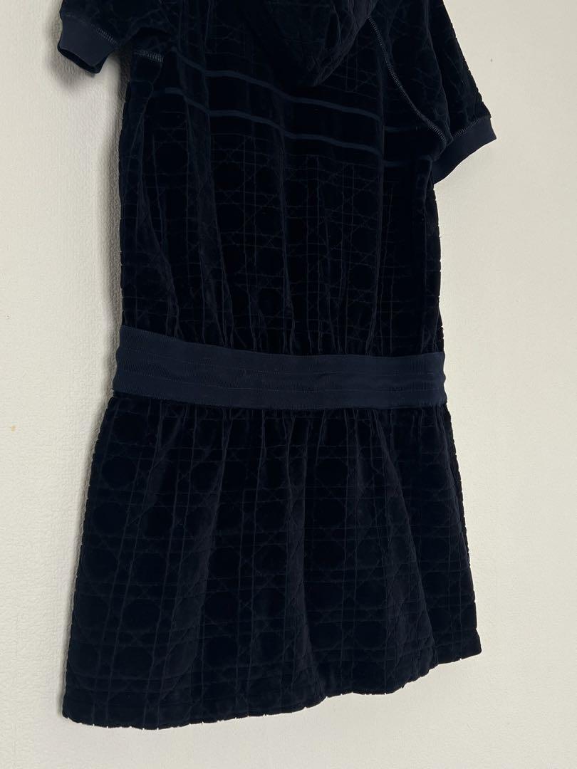 2022 春夏 CHRISTIAN DIOR フード ワンピース S NAVY