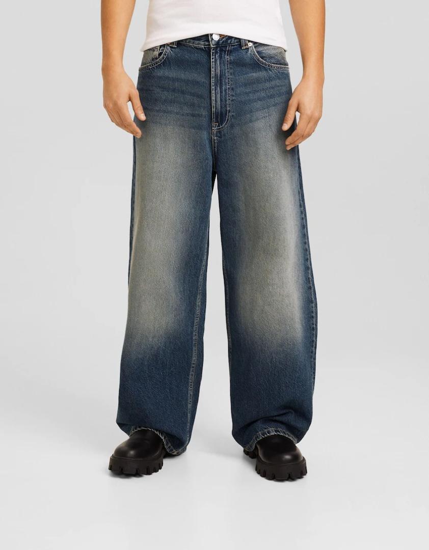 Bershka スーパーバギーデニム 32 ☆新品/ドイツ輸入品/BERSHKA/スーパーバギーデニム/WB/32インチ