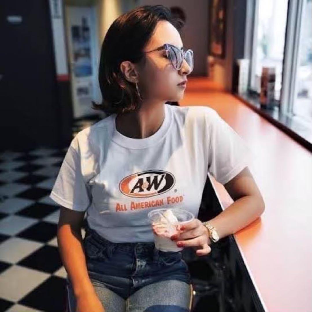 A＆W キャップ トラッカーキャップ ブラウン Tシャツ 白 XL 山田レン
