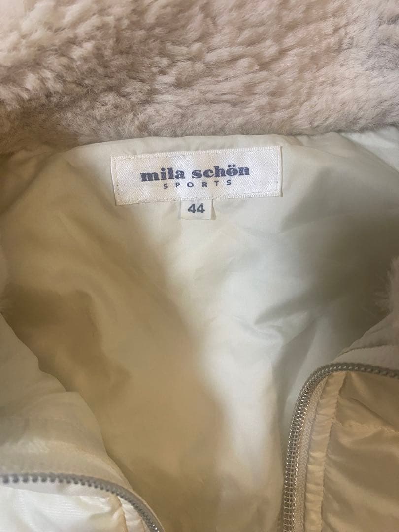 mila schön ファー付きホワイトベスト 44 mila schön ファー付きホワイトベスト 44