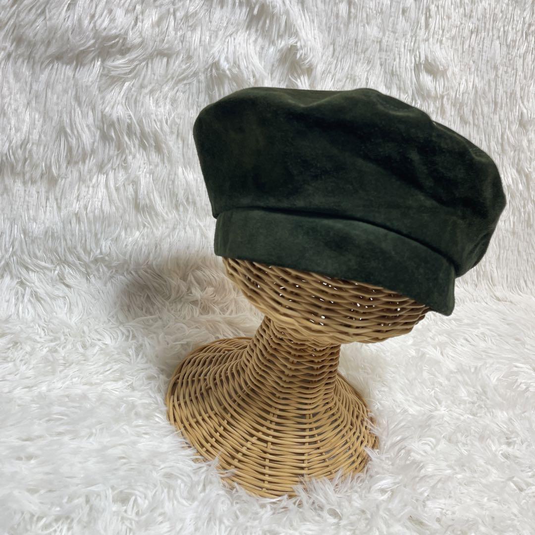 モスキーノ MOSCHCINO 本革 レザー ベレー帽 日本製 個性的