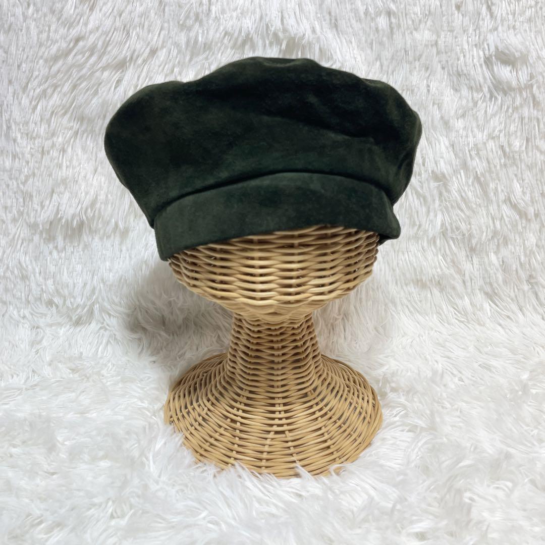 モスキーノ MOSCHCINO 本革 レザー ベレー帽 日本製 個性的