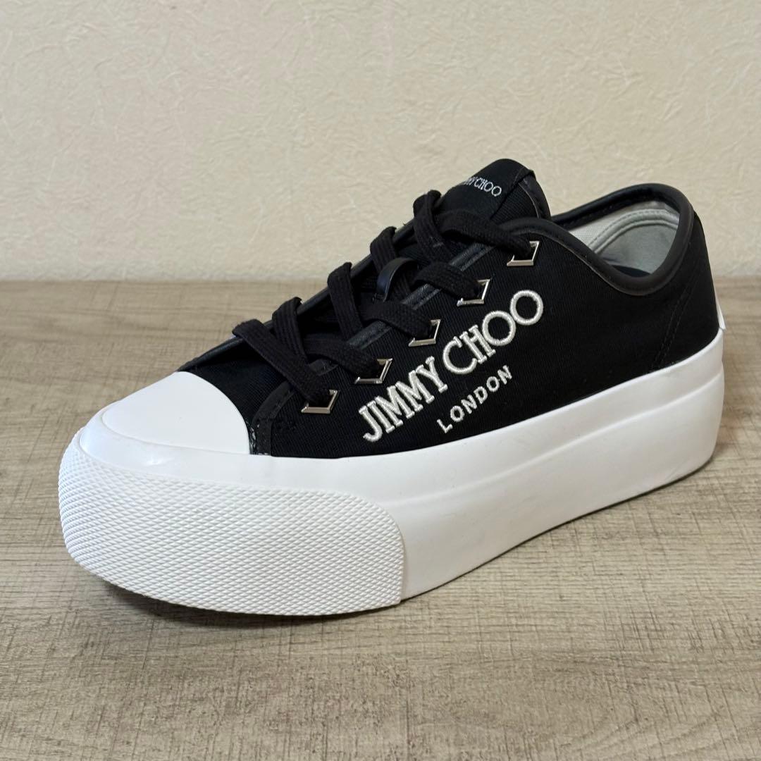 JIMMY CHOO PALMA MAXI 厚底 スニーカー 23cm ブラック