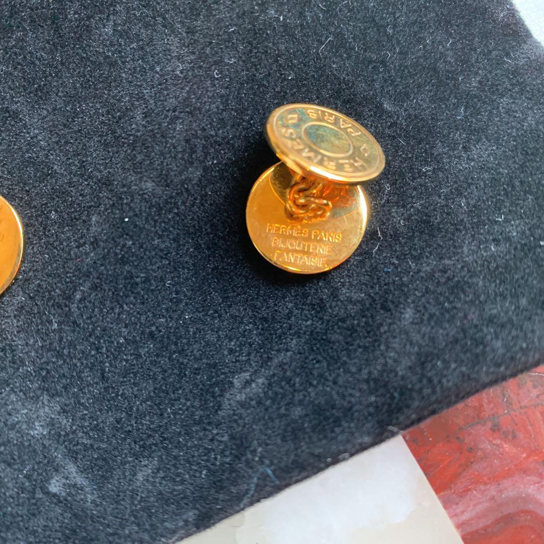 エルメス セリエ カフスボタン金 カフリンクス ゴールド チェーン