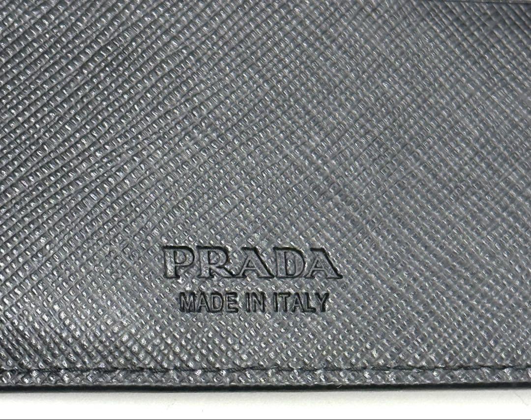 【新品未使用】 PRADAプラダ サフィアーノレザー マネークリップ2MN077
