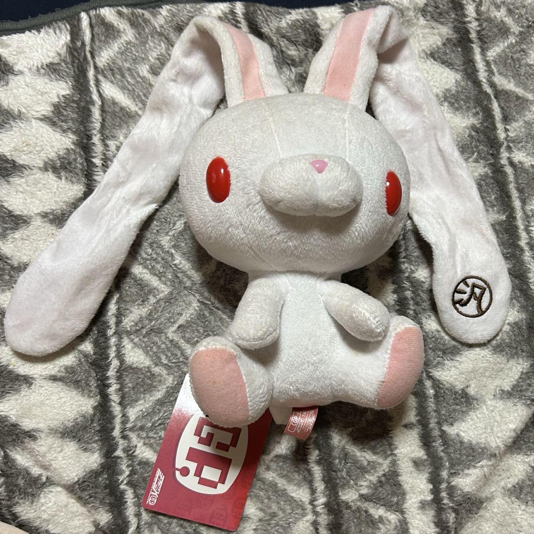 チャックスGP　汎用うさぎ　ぬいぐるみ　ホワイト　花柄　紙タグ付き チャックスGP 汎用うさぎ ぬいぐるみ ホワイト 花柄 紙タグ付き