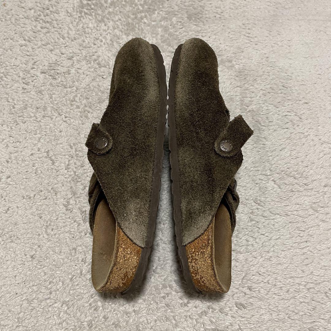 birkenstockビルケンシュトックbostonボストンサンダルスエード茶色