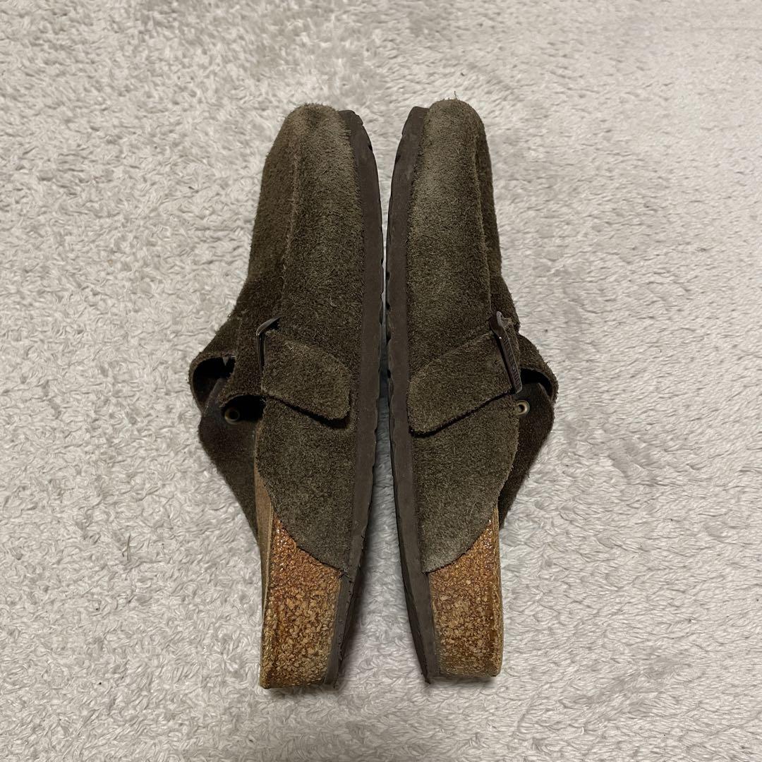 birkenstockビルケンシュトックbostonボストンサンダルスエード茶色