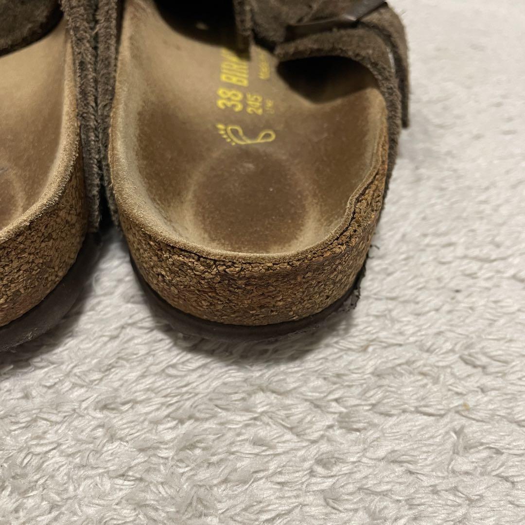 birkenstockビルケンシュトックbostonボストンサンダルスエード茶色