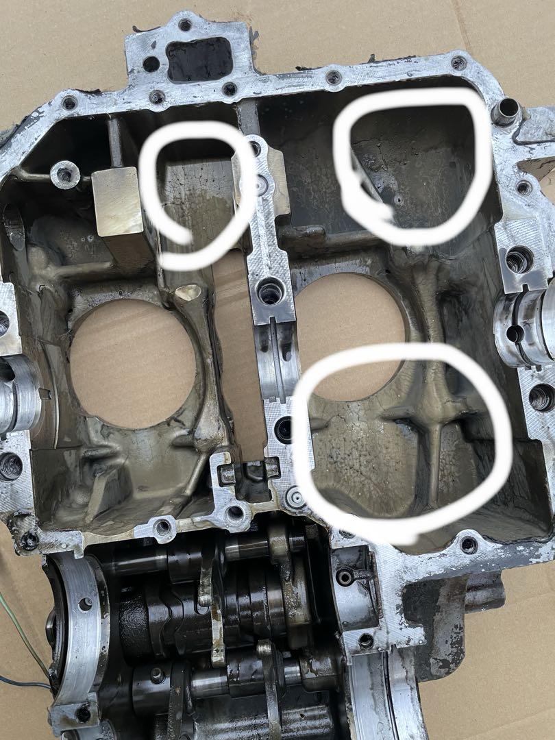 cb250t ホーク　バブ　クランクケース