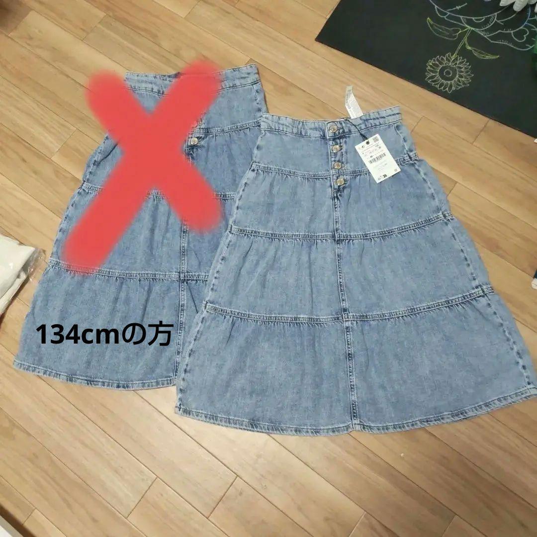 ZARA デニムティアードスカート 8歳 9歳 2枚セット