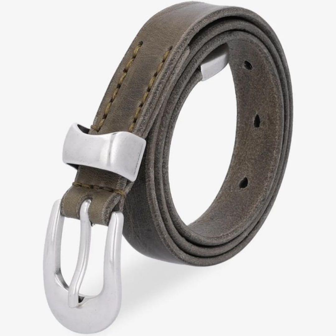 OUR LEGACY アワーレガシー　2CM Leather Belt GRAY