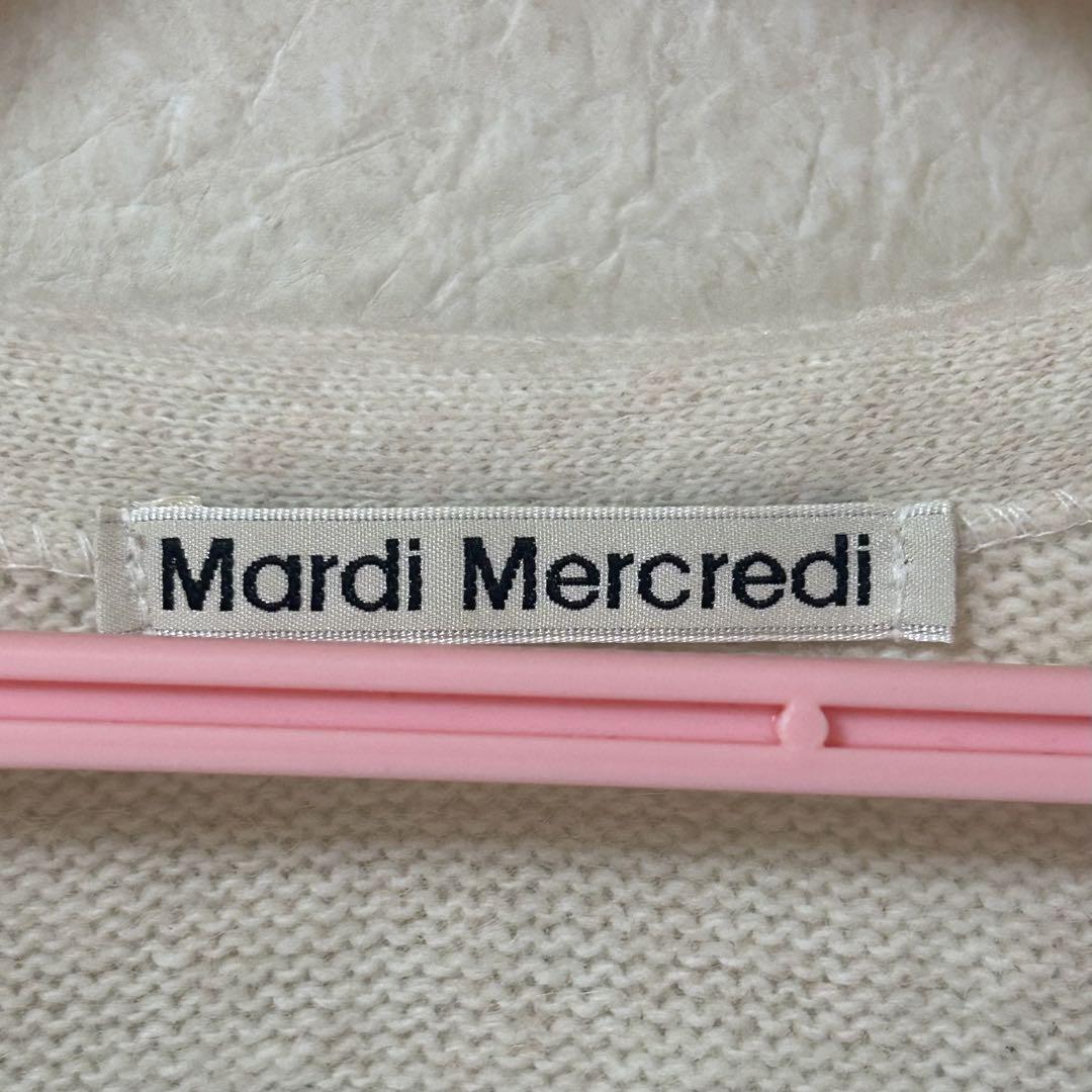 mardi カーディガン 花刺繍 アイボリー Vネック - メルカリ
