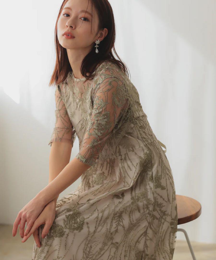 新品 未使用 haremode チュール ドレス ワンピース 結婚式 2次会 L