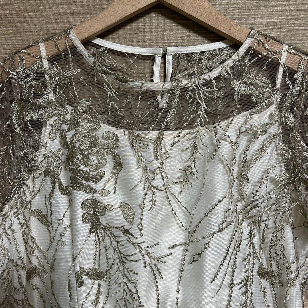 新品 未使用 haremode チュール ドレス ワンピース 結婚式 2次会 L
