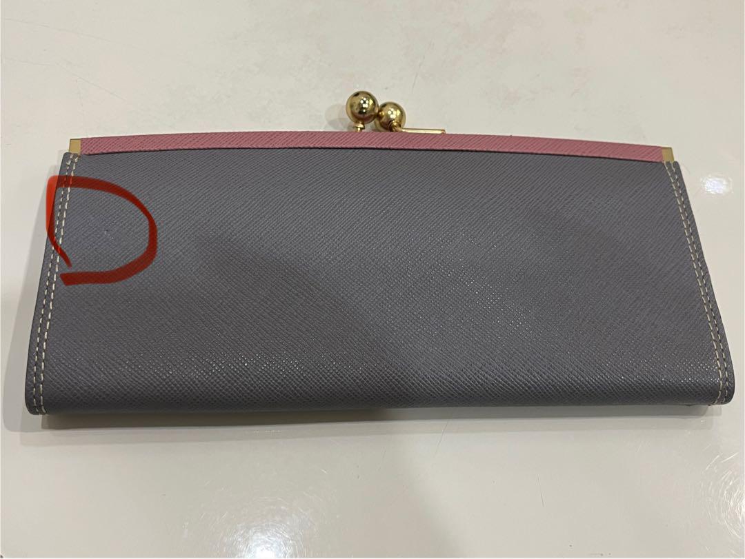 ■正規品/ほぼ未使用■ポールスミス レザー がま口長財布 ラベンダー×ピンク