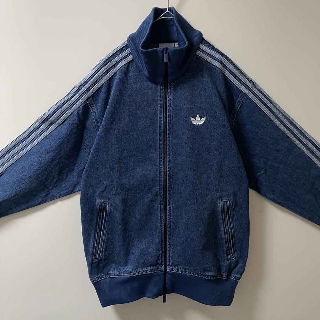 新品2XL】アディダスアディカラーデニムジャケットファイヤーバードトラックげんじ