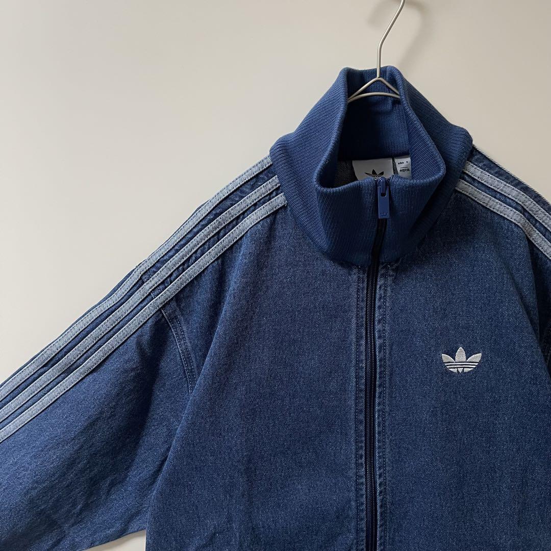 新品2XL】アディダスアディカラーデニムジャケットファイヤーバードトラックげんじ