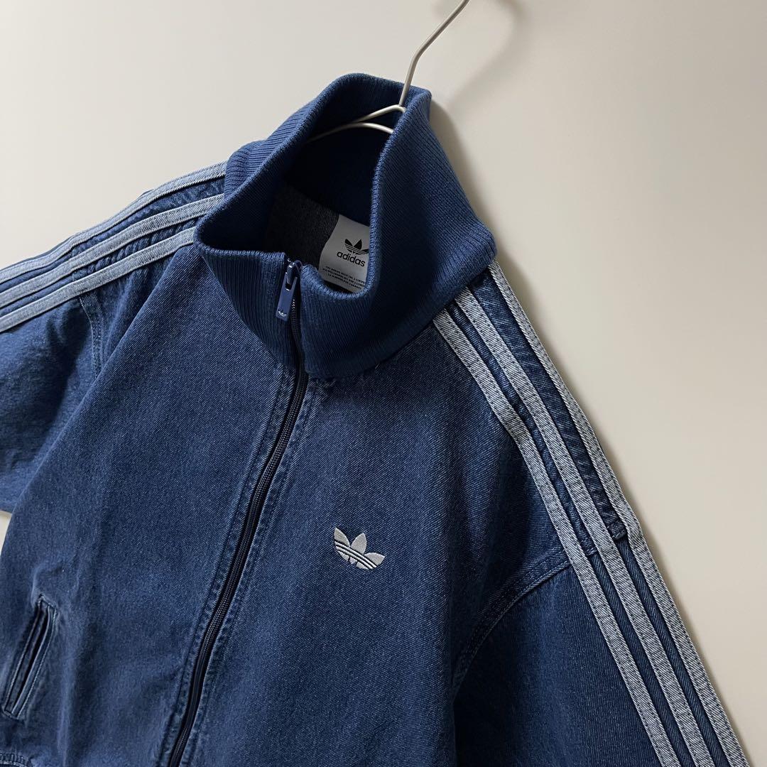 新品2XL】アディダスアディカラーデニムジャケットファイヤーバードトラックげんじ