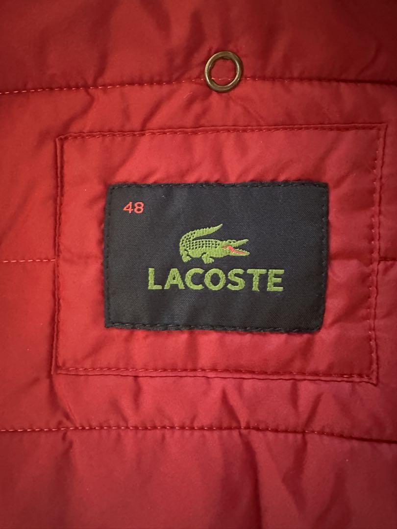 【在庫一掃SALE】LACOSTE キルティングベスト付ライトメルトンコート M