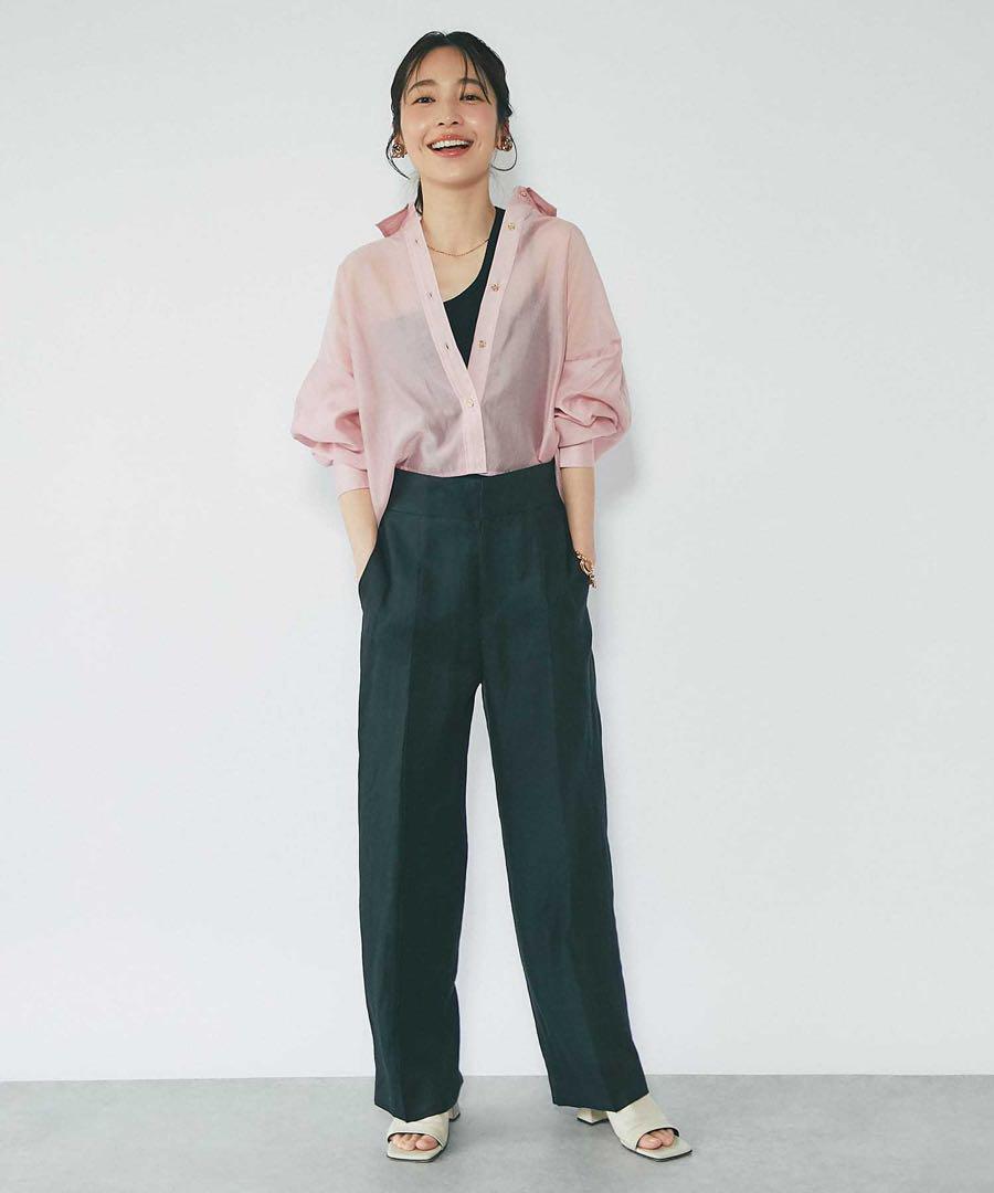 新品/タグ付き○La boutique BonBon シアークロップドシャツ