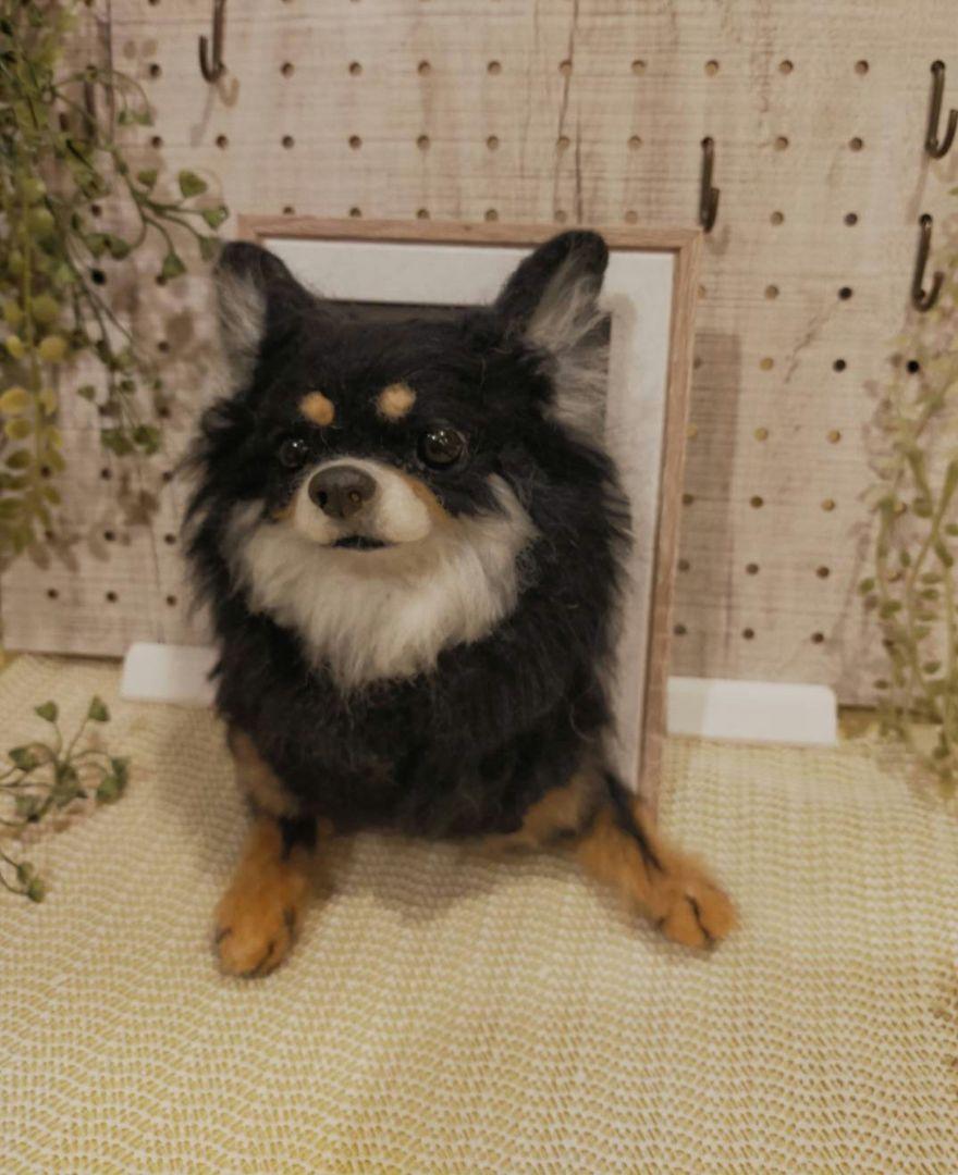 羊毛フェルト　ハンドメイド　犬　チワワ