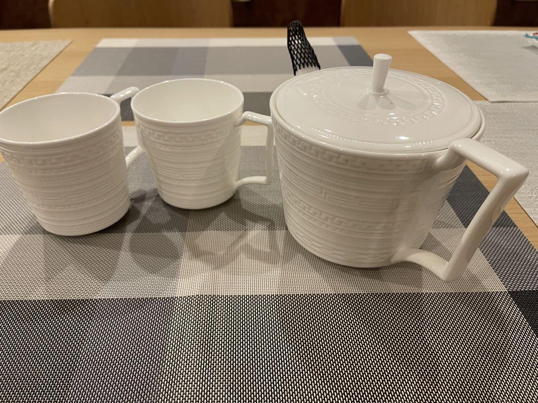 ウェッジウッドWEDGWOOD インタグリオ ティーポット+ マグ3点セット