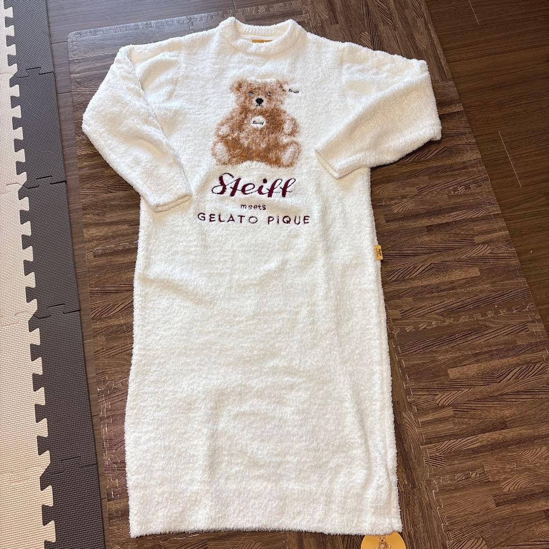 ジェラートピケ SteiffコラボもっこもこワンピースFREE SIZE・gelato pique