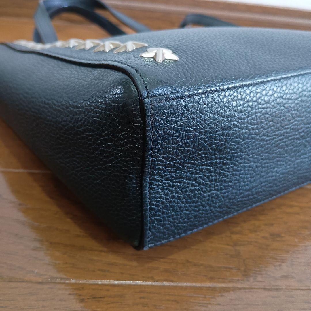 JIMMY CHOO ブラックレザートートバッグ