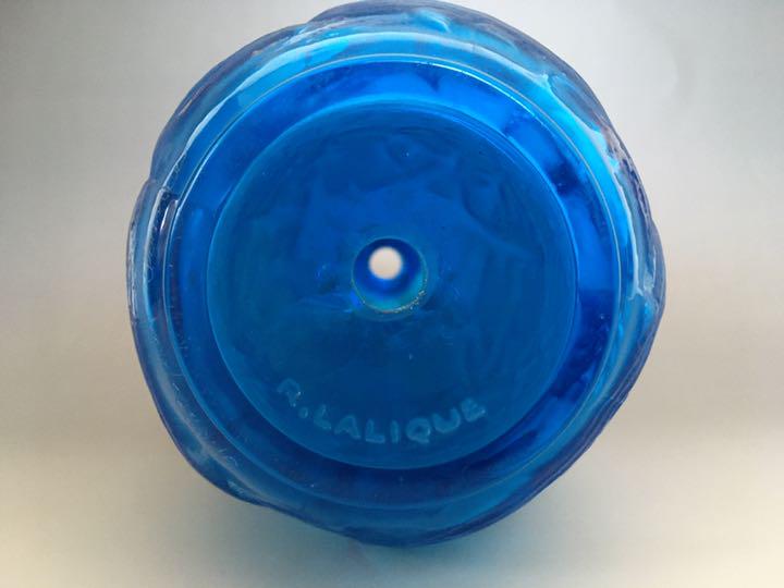 訳あり RONCES 花瓶 ブルー cxjKS-m36040508741 ラリック LALIQUE イバラ 通販格安