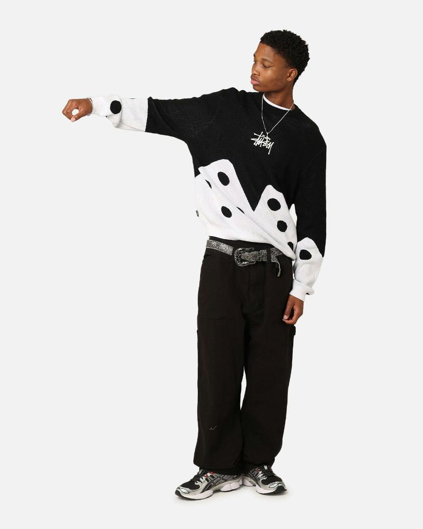 日本未発売 ステューシー ニット セーター Stussy 黒 XL