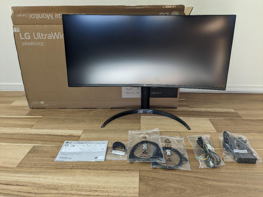 LG ウルトラワイドモニター 34WR55QC-B / 34インチ