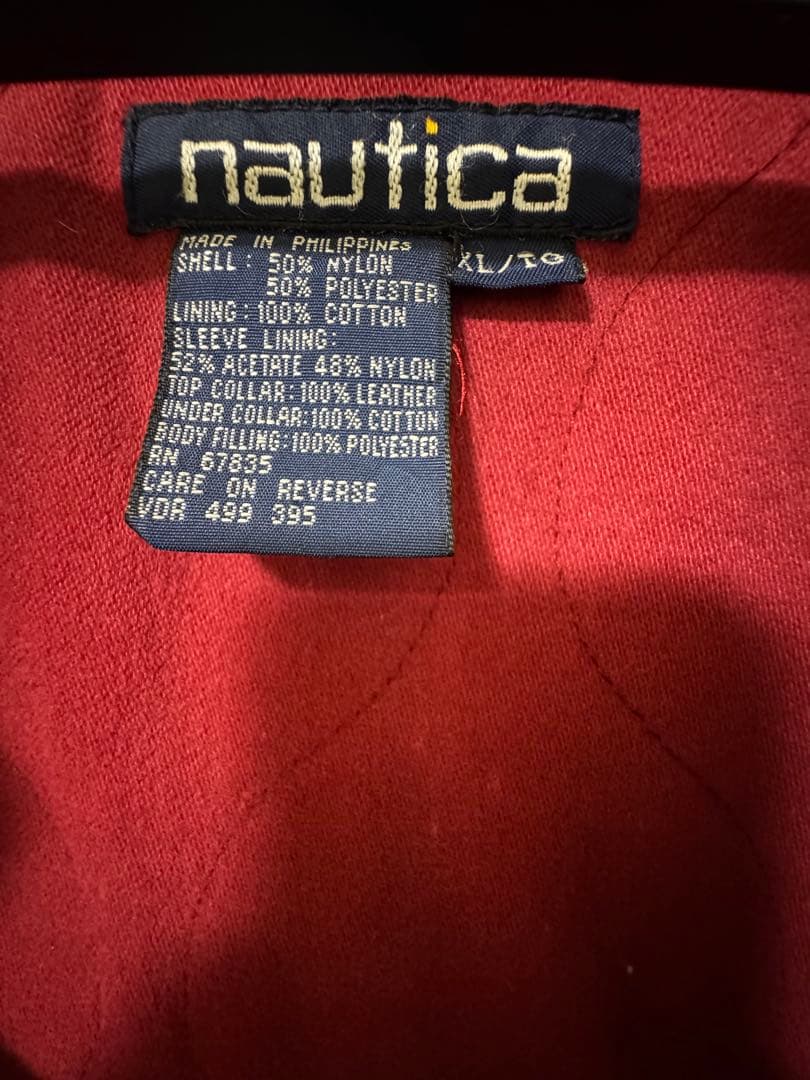 nautica 90sジャケット 襟レザー 希少 nautica 90sジャケット 襟レザー 希少