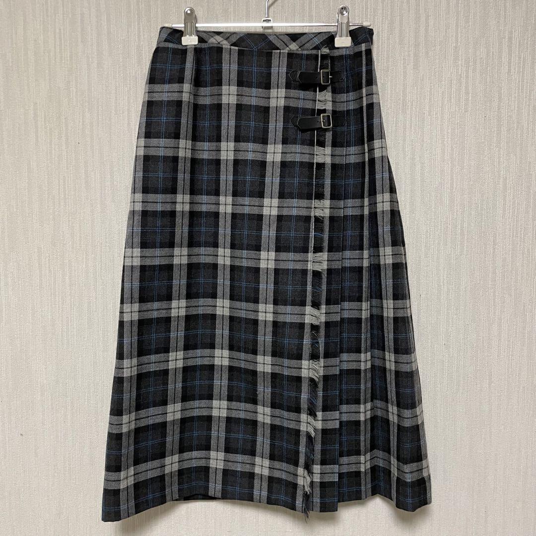 美品　スコッチハウス ⭐️キッズ女の子　ロングスカート　巻きスカート風　毛　150