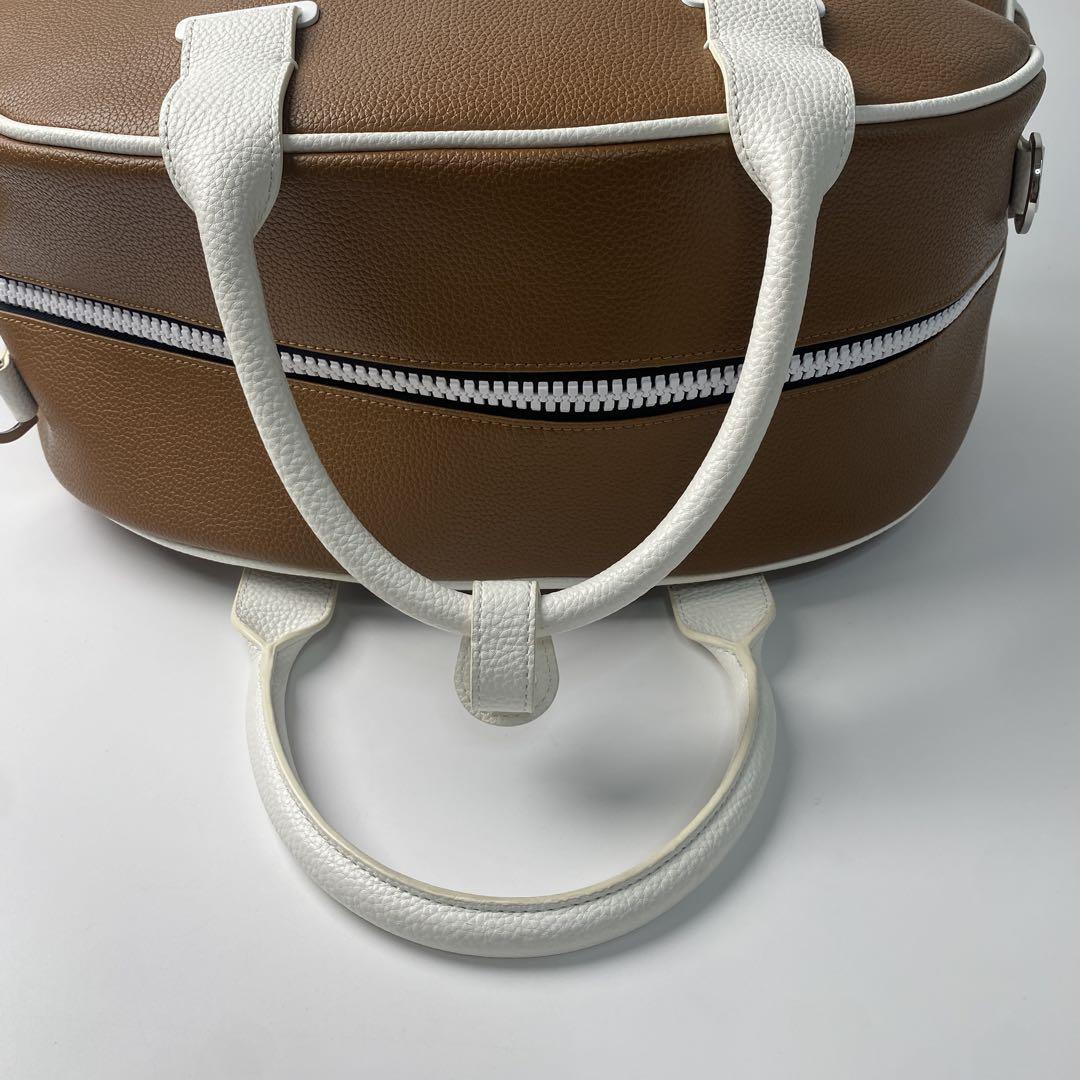 未使用 ジーフォア G/FORE 2way ハンドバッグ レザー ボストンバッグ