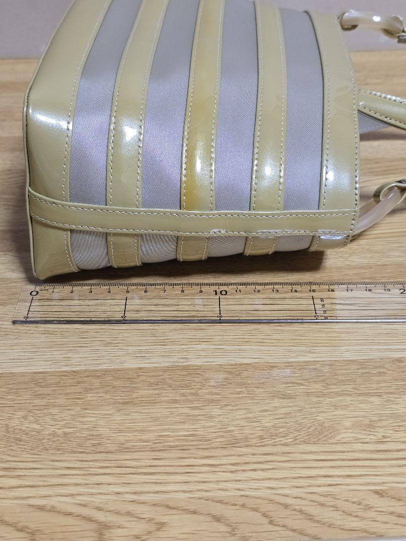 #838 WAKO ストライプデザイン ハンドバッグ