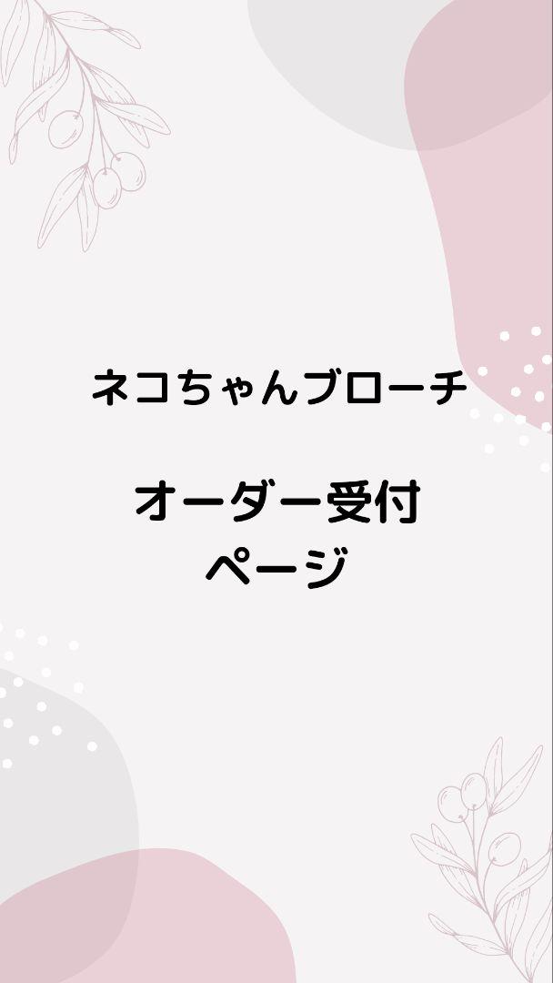 ネコちゃんブローチ✩.*˚オーダーページ