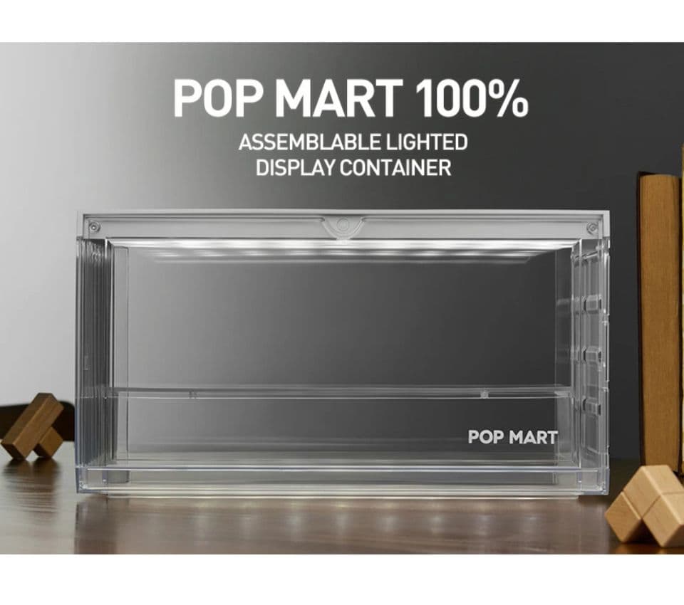 POP MART ライト付き ディスプレイ コンテナ クリア