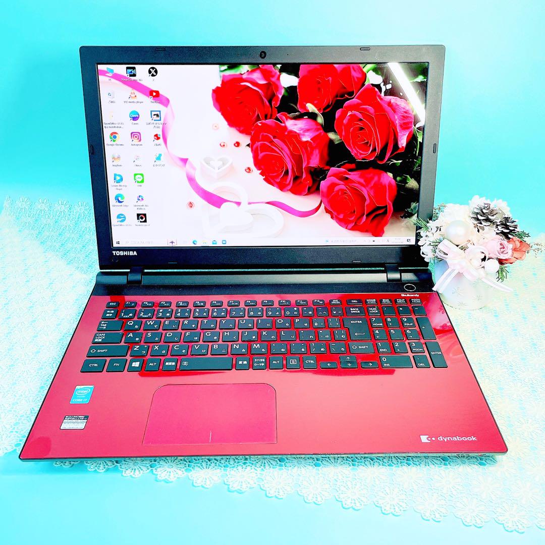 ️赤ノートパソコンSSD256GBカメラ