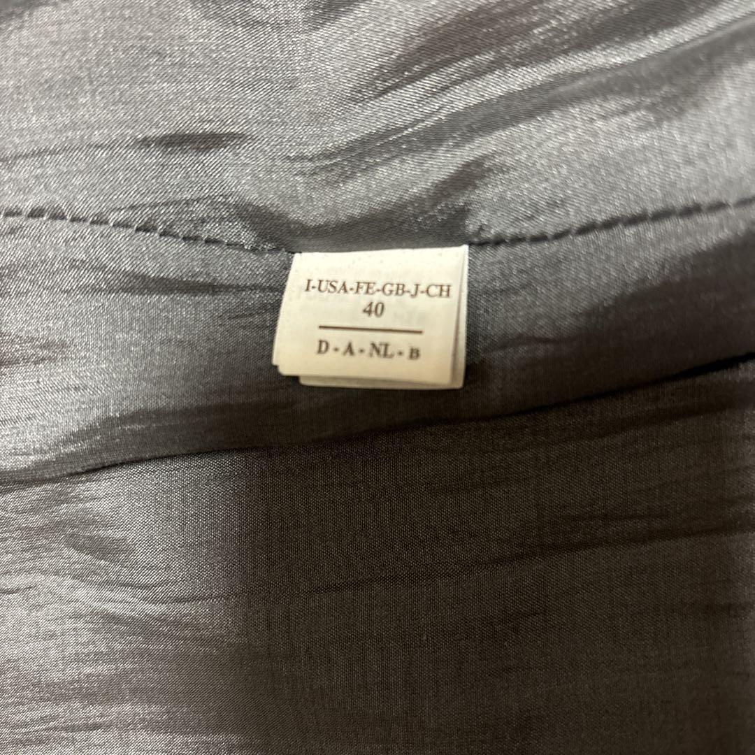 BRUNELLO CUCINELLI グレー レザー・スウェード風ジャケット